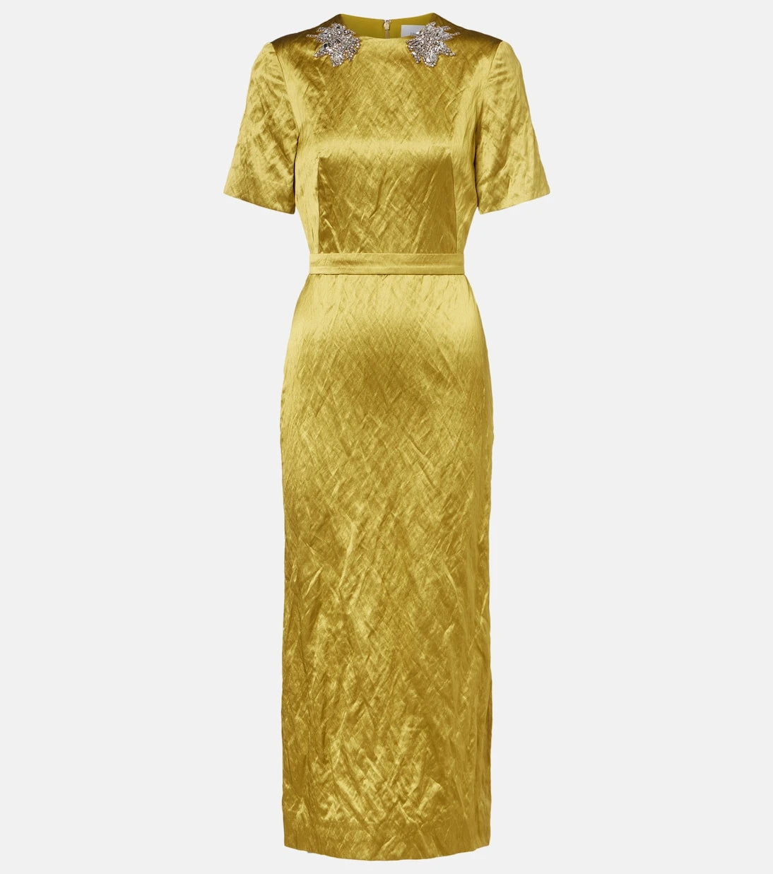 Erdem - Embellished satin midi dress