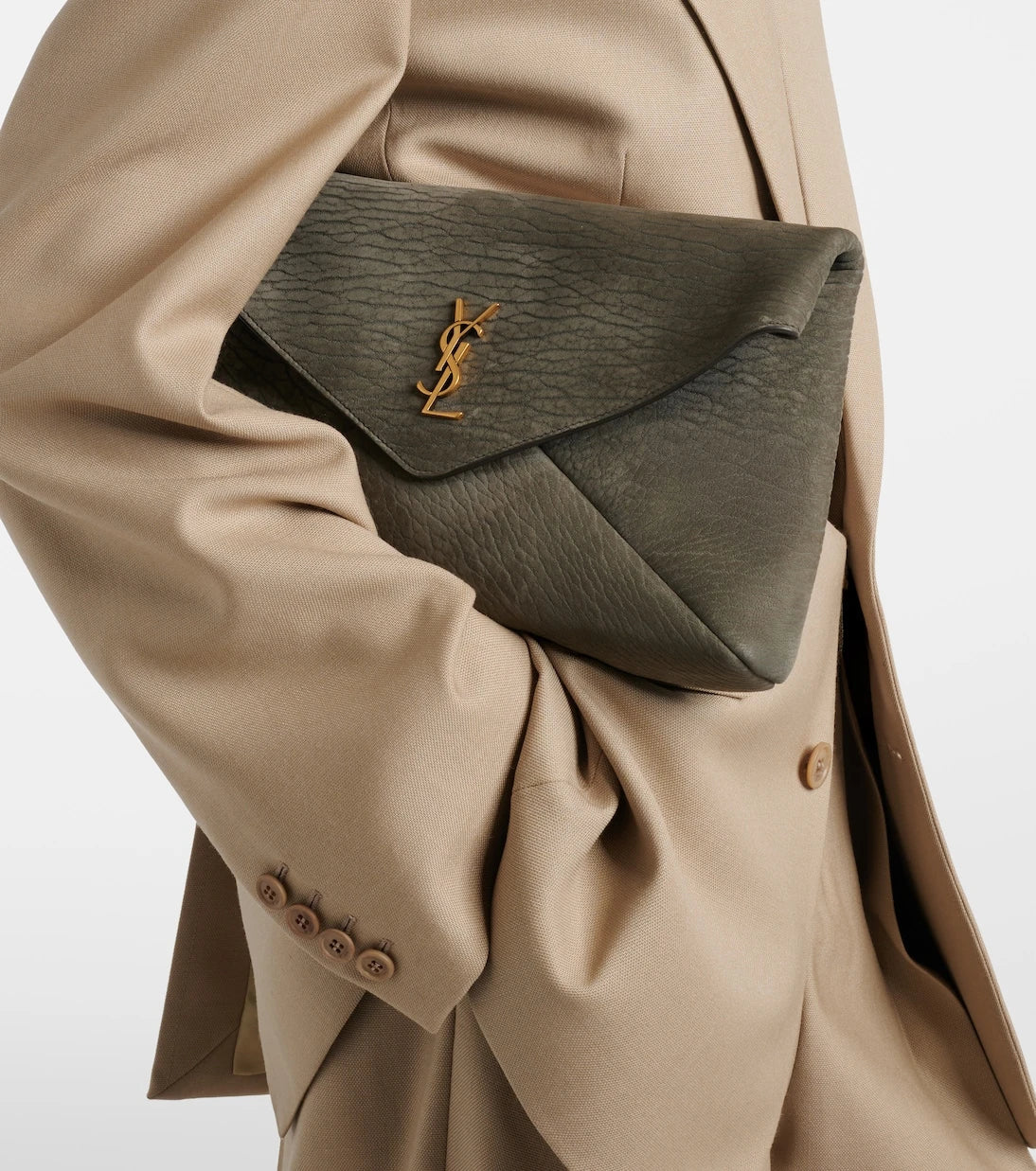 Saint Laurent - Cassandre Large leather pouch