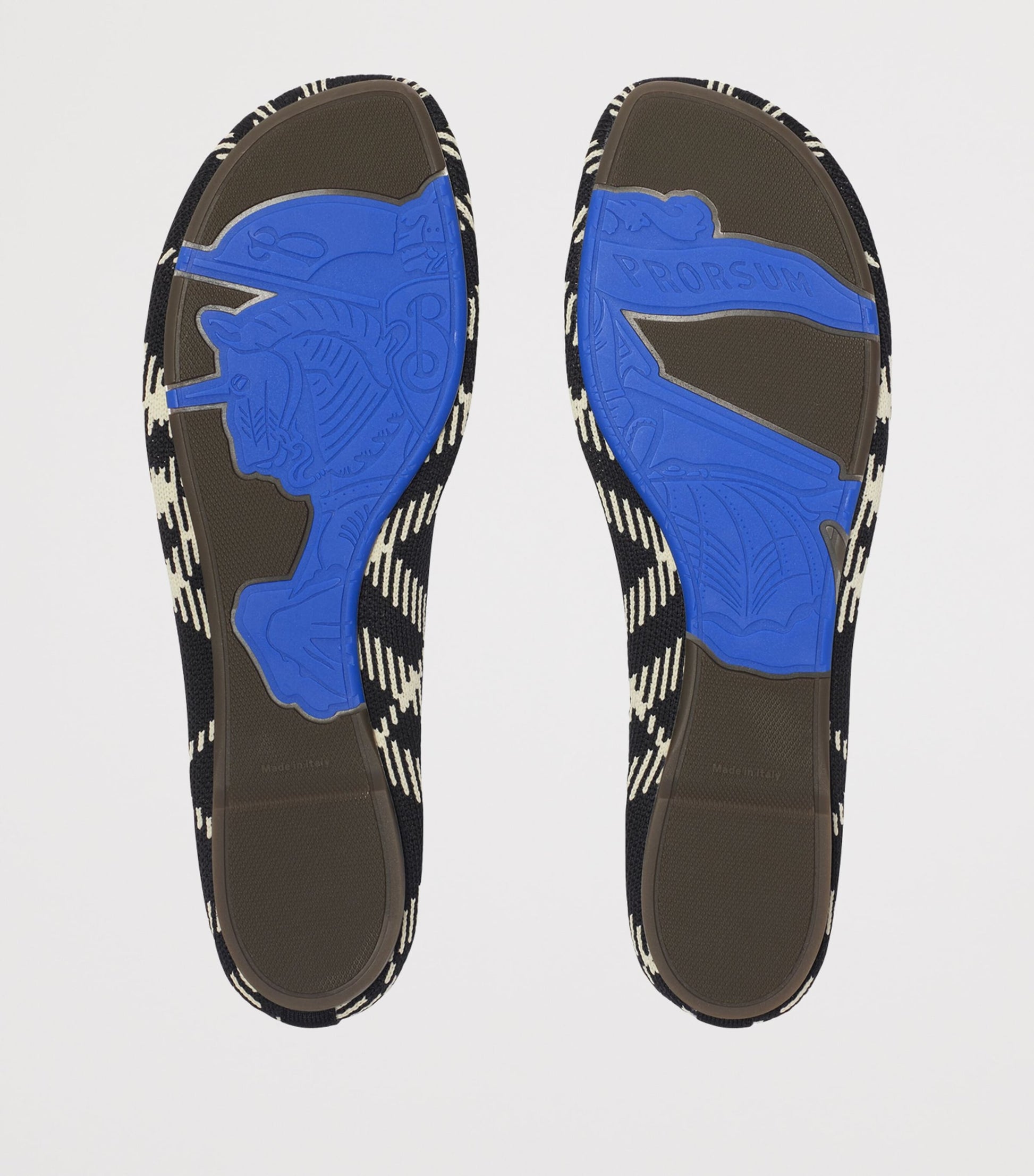 Burberry Black Knit Check Baby Ballet Flats