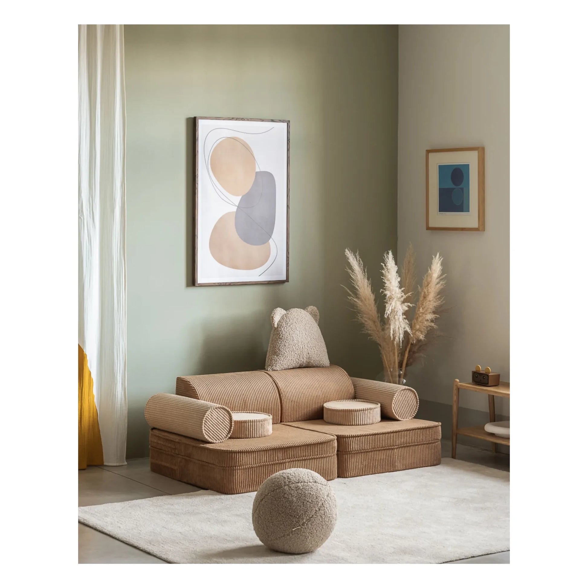 Wigiwama - Modular corduroy sofa | Brown