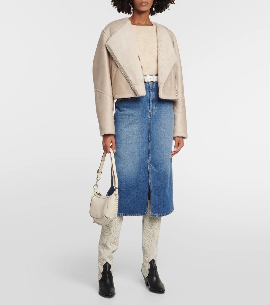 Isabel Marant - Ostya shearling-lined leather jacket