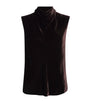 ME+EM Brown Velvet Cowl-Neck Top