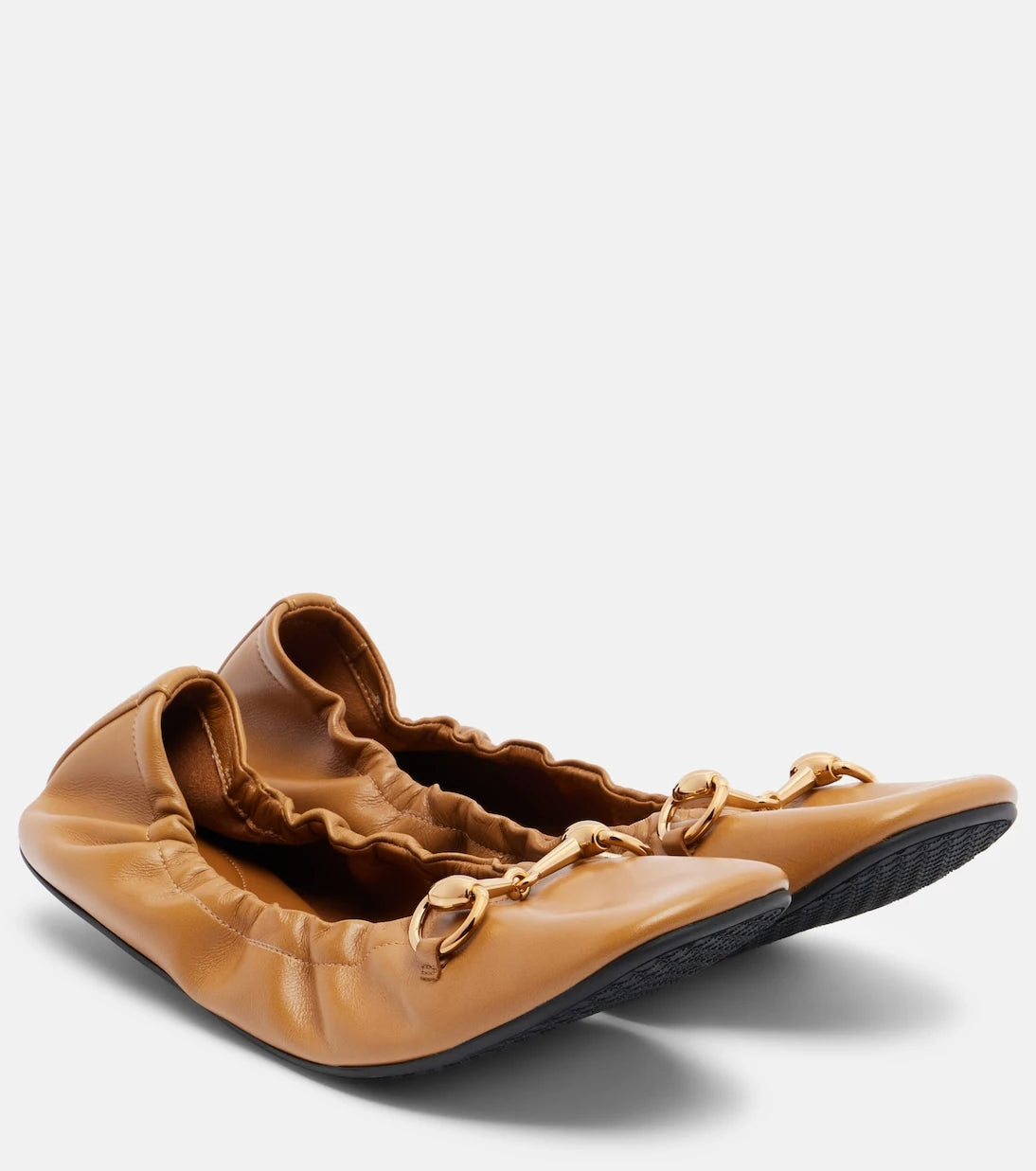 Gucci - Prima Horsebit leather ballet flats