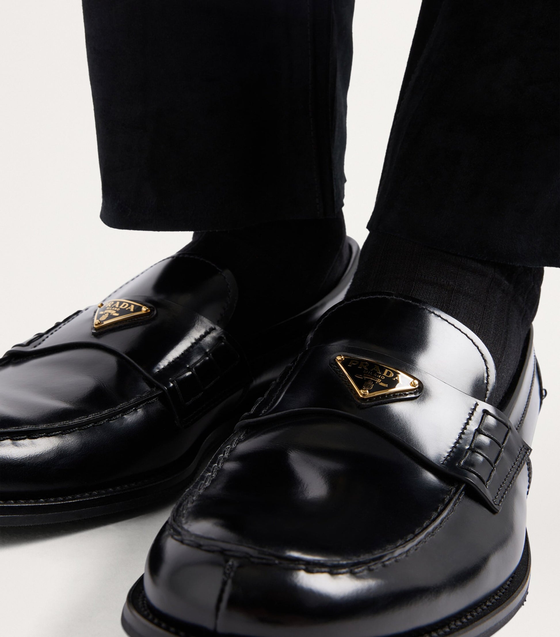 Brushed Leather Loafers