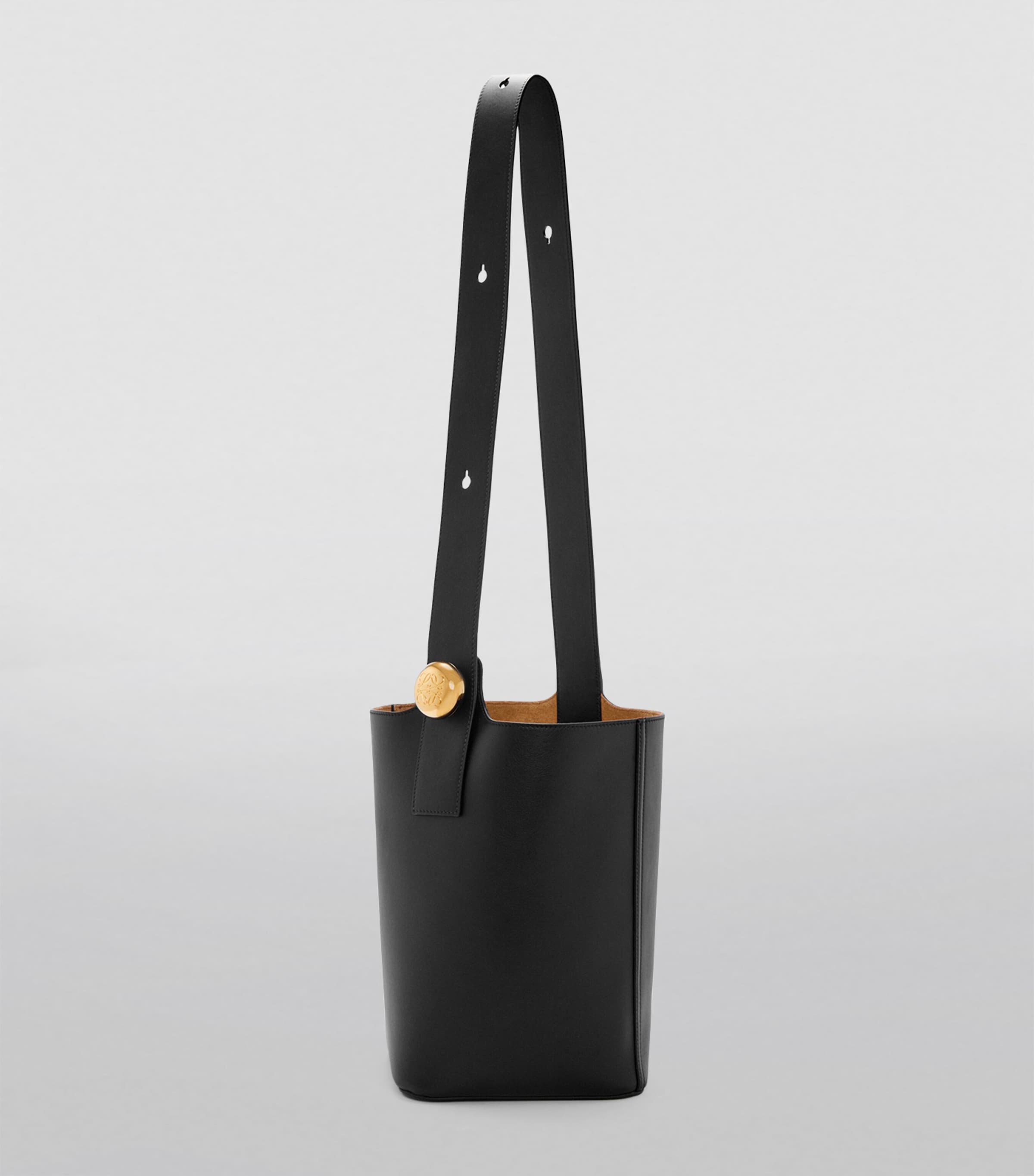 LOEWE Black Medium Pebble-Calfskin Bucket Bag