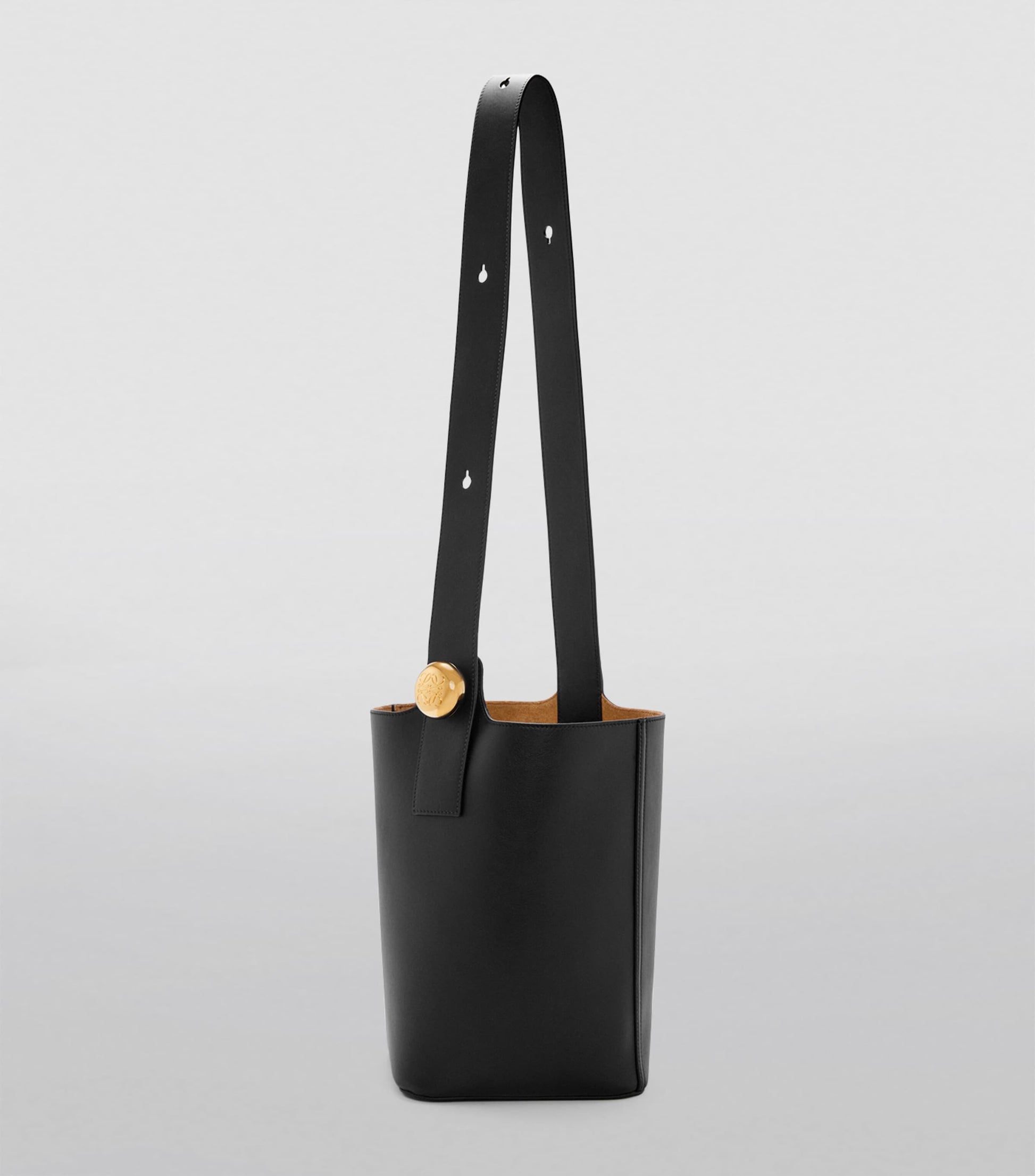 LOEWE Black Medium Pebble-Calfskin Bucket Bag