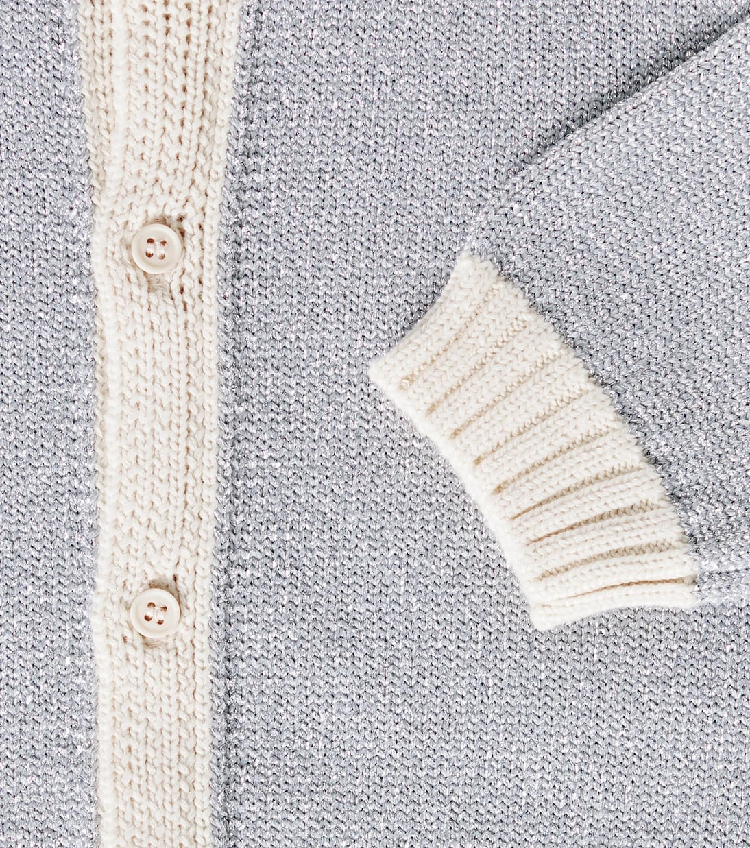 Tinycottons - Baby cotton-blend lamé cardigan