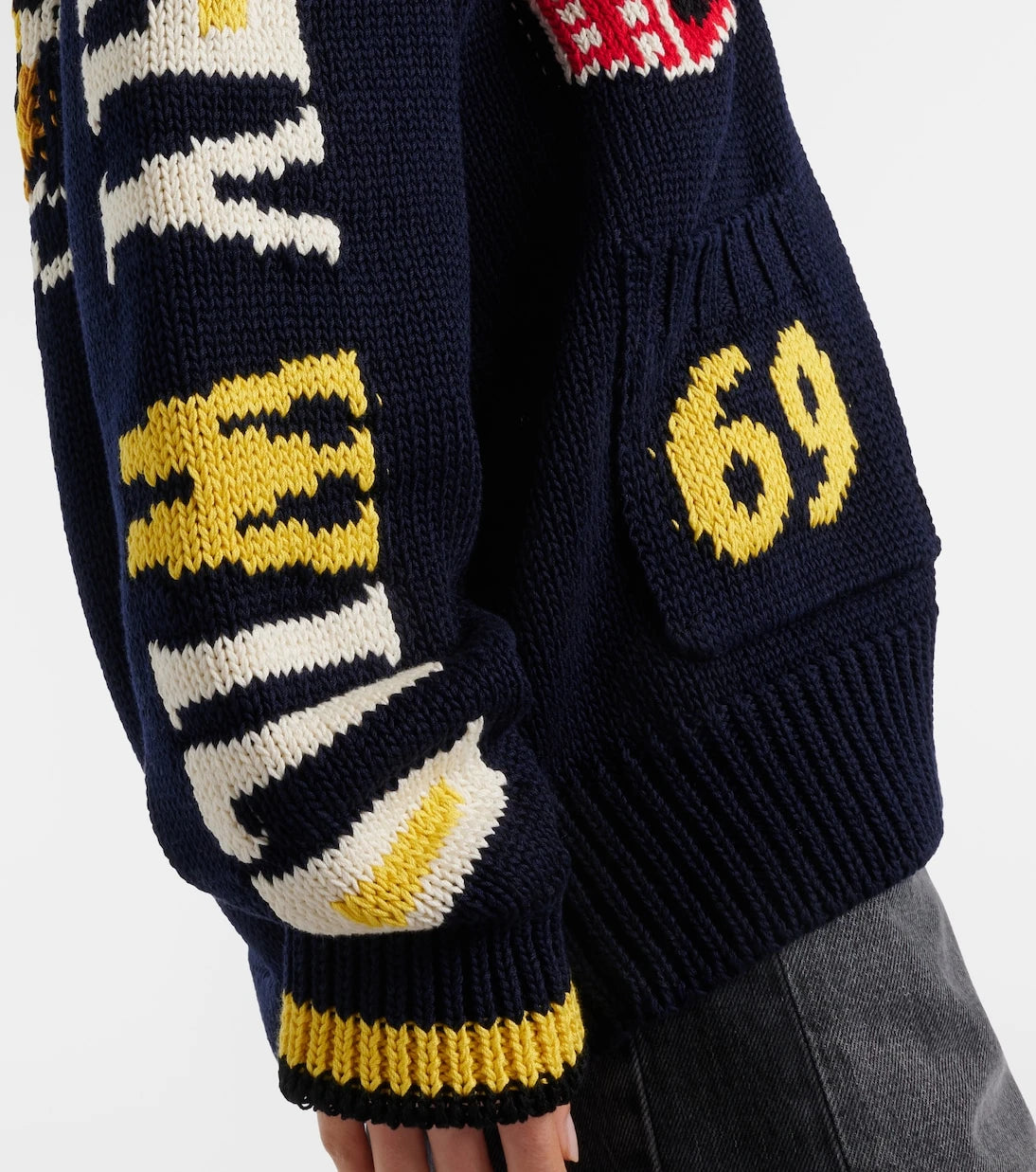 Stella McCartney - Intarsia cotton zip-up cardigan