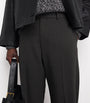 Wool-Blend Ester Straight Trousers