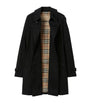 Burberry Black Cotton Short Kensington Heritage Trench Coat