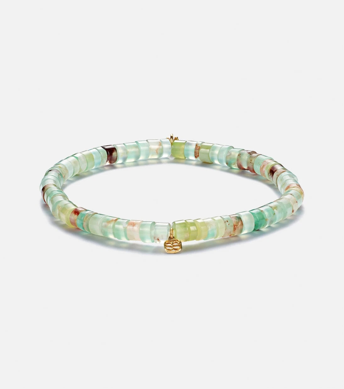 Sydney Evan - 14kt gold Moroccan charm beaded bracelet with diamond
