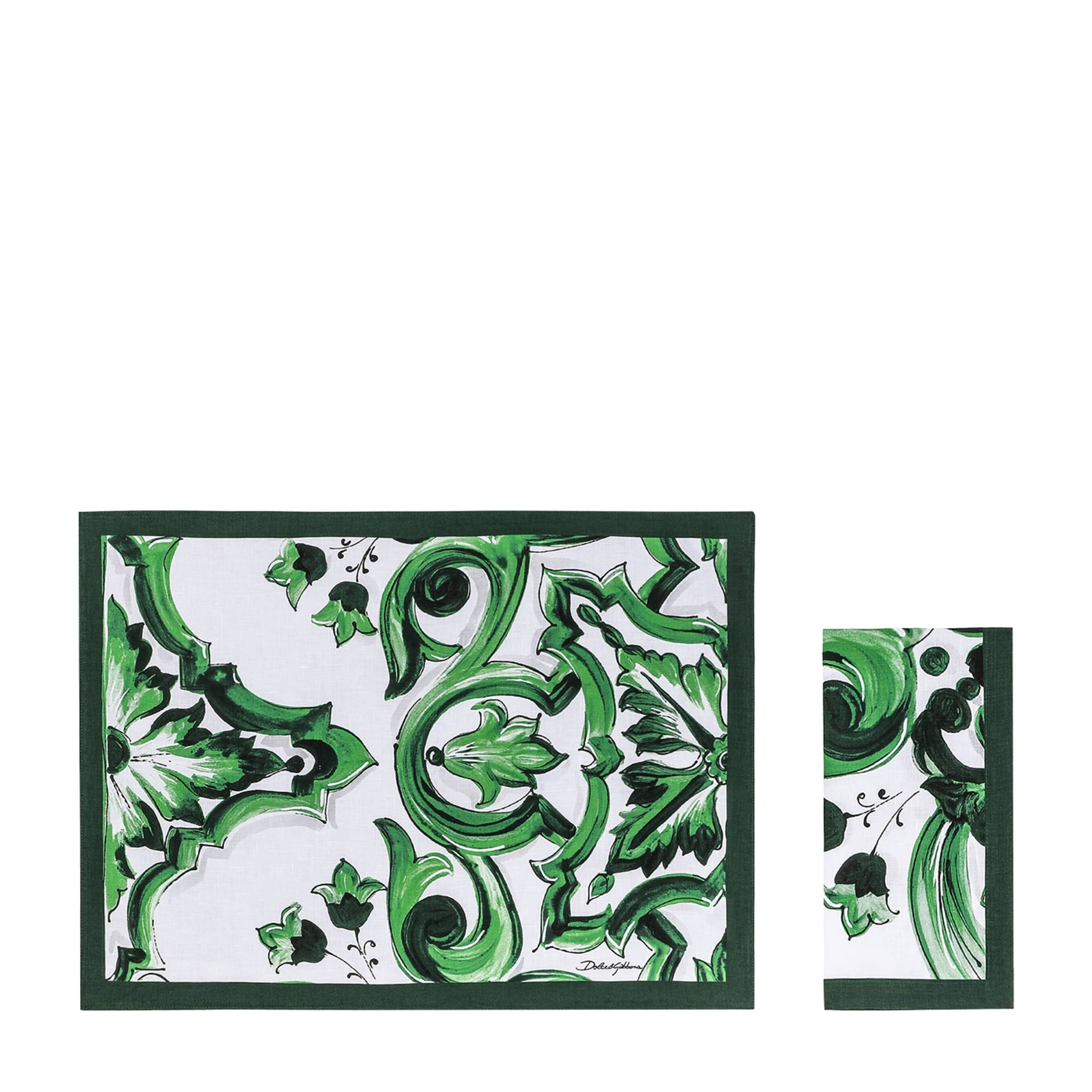 Dolce & Gabbana Casa Linen Majolica Placemat and Napkin Set