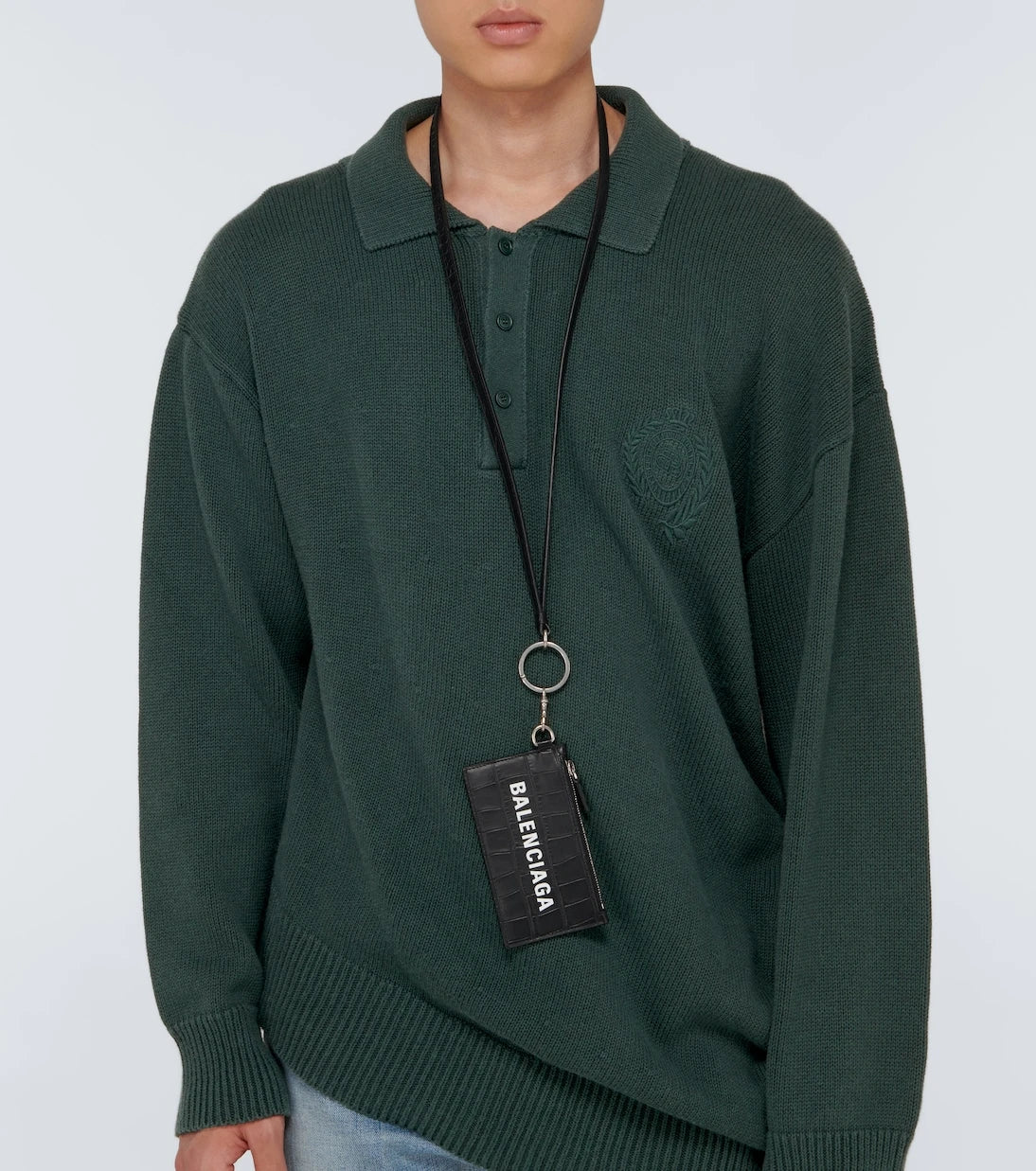 Balenciaga - Cash card case on keyring