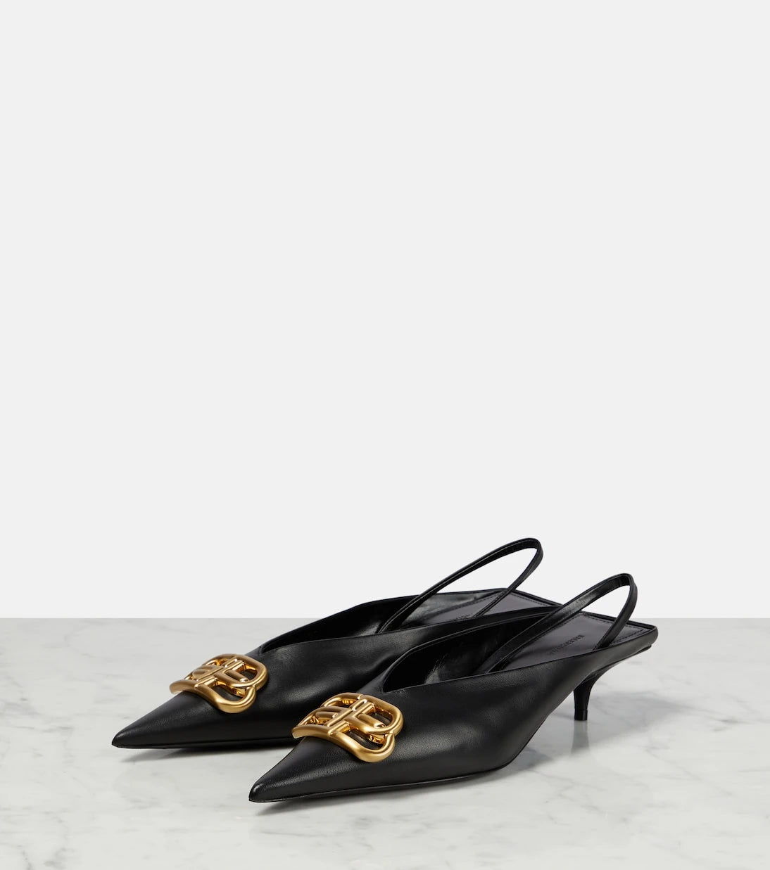 Balenciaga - Square Knife BB slingback mules