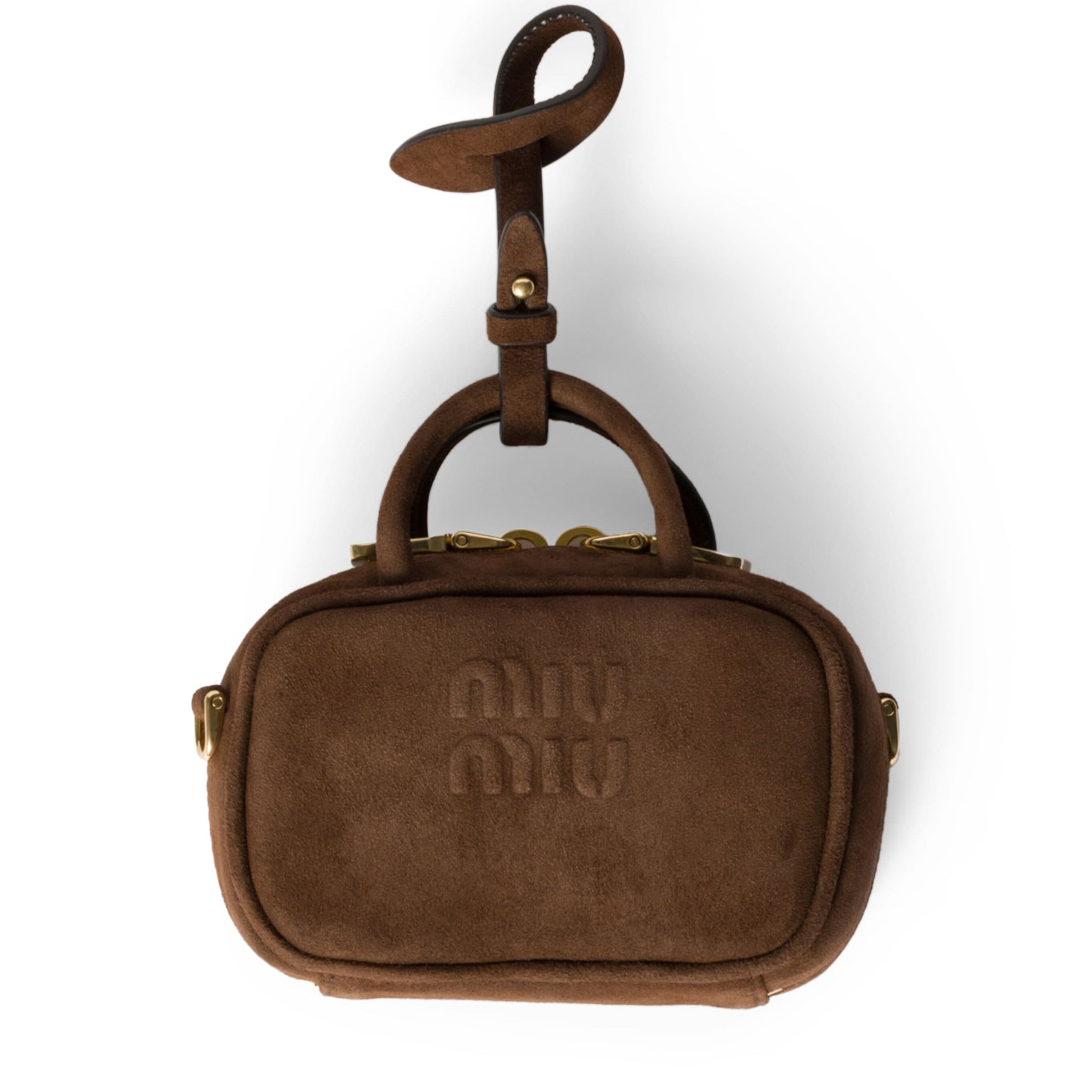 Brown Suede Beau Micro Bag