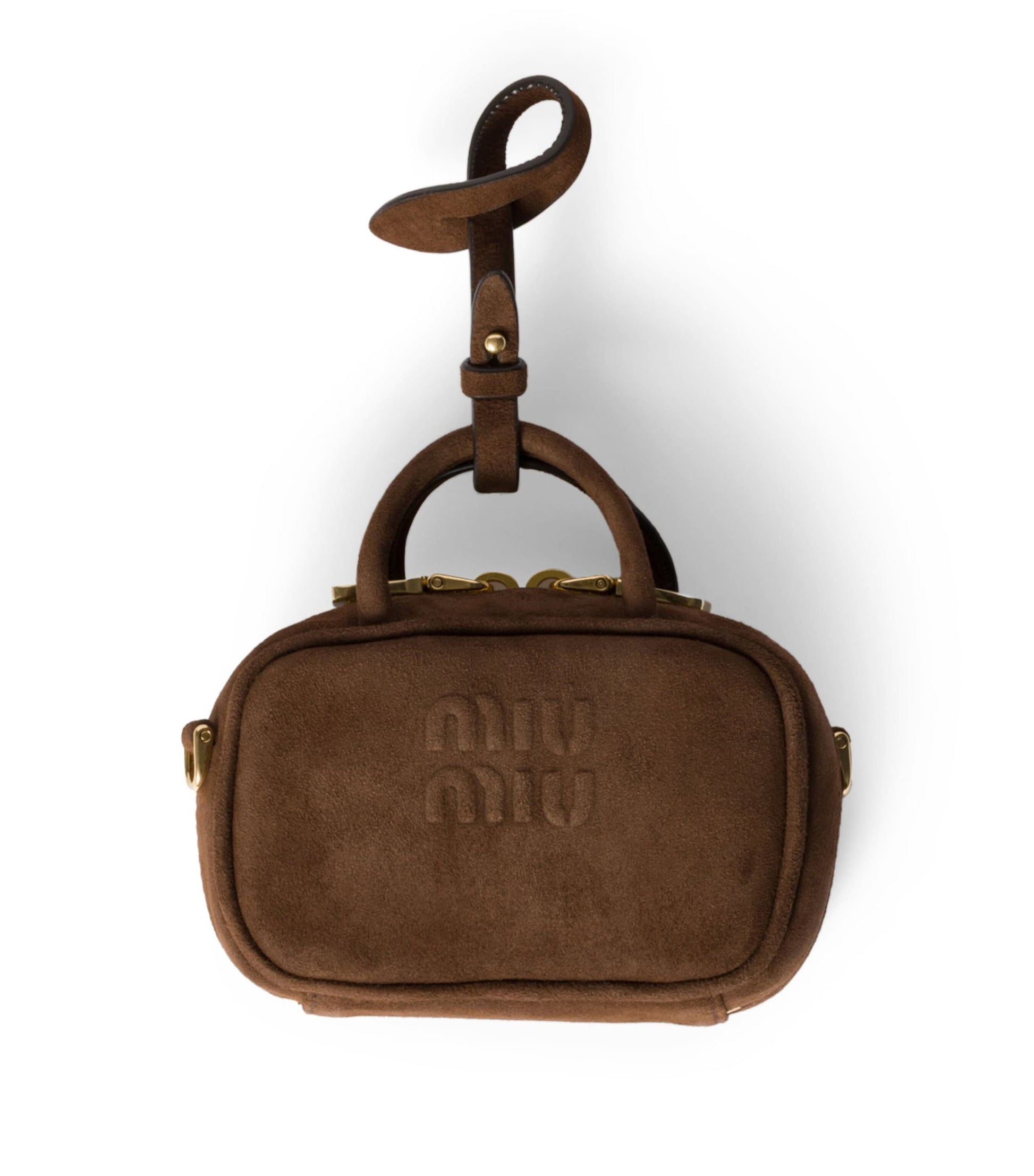 Brown Suede Beau Micro Bag