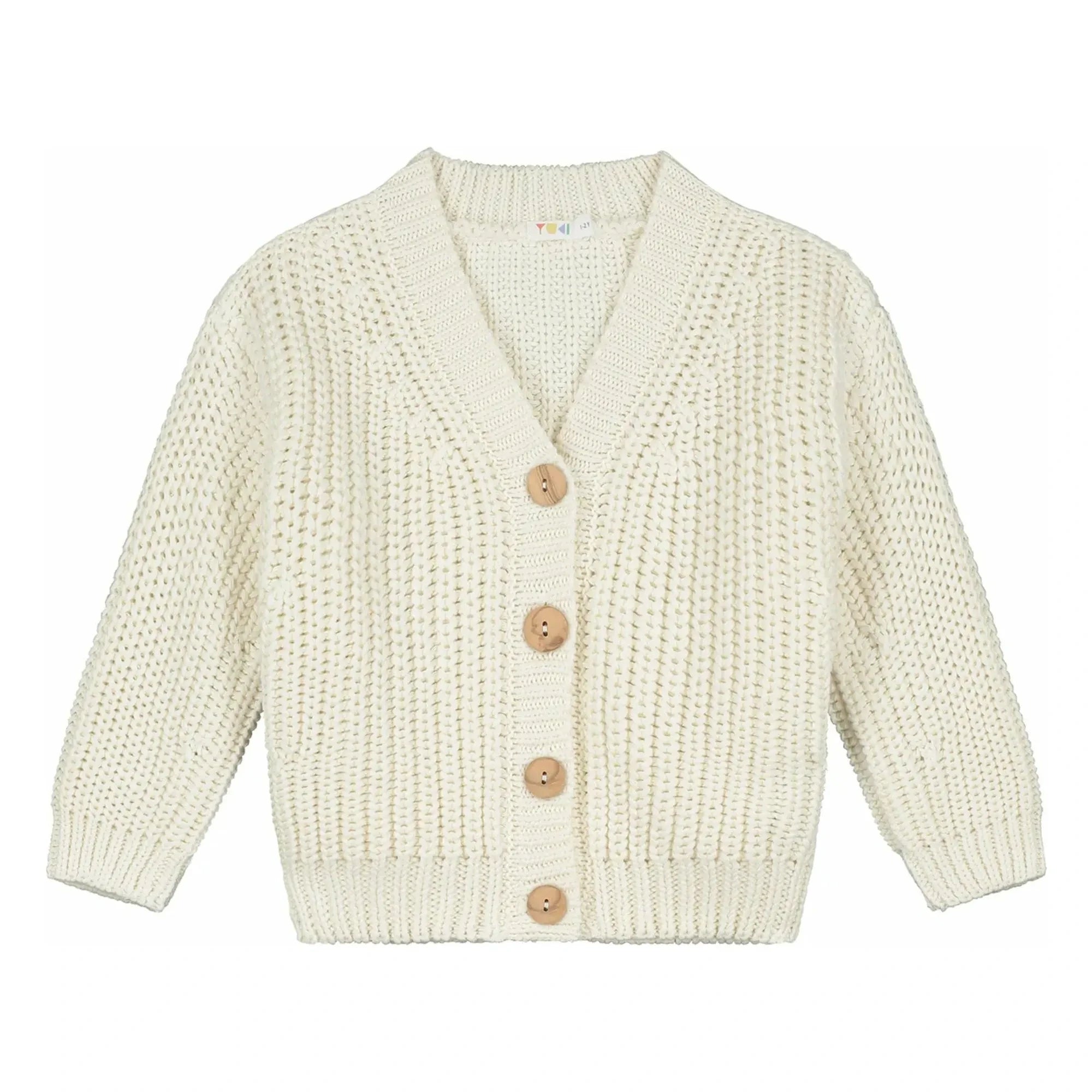 Yuki - Organic Cotton Chunky Cardigan | Ecru