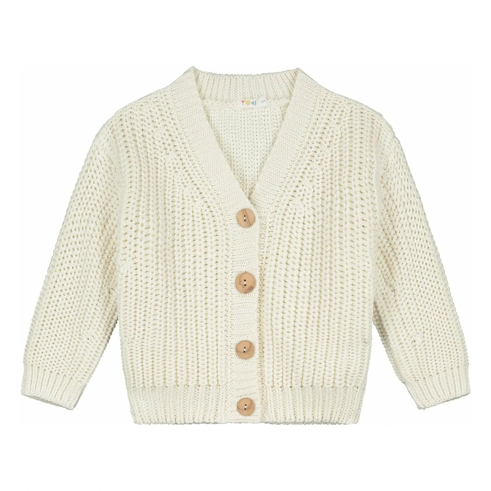 Yuki - Organic Cotton Chunky Cardigan | Ecru