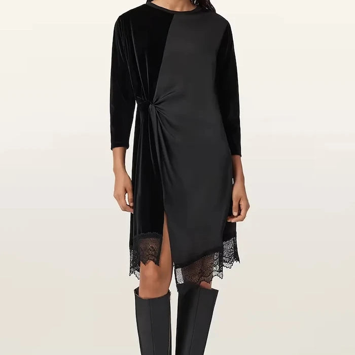 Кадифена рокля AllSaints