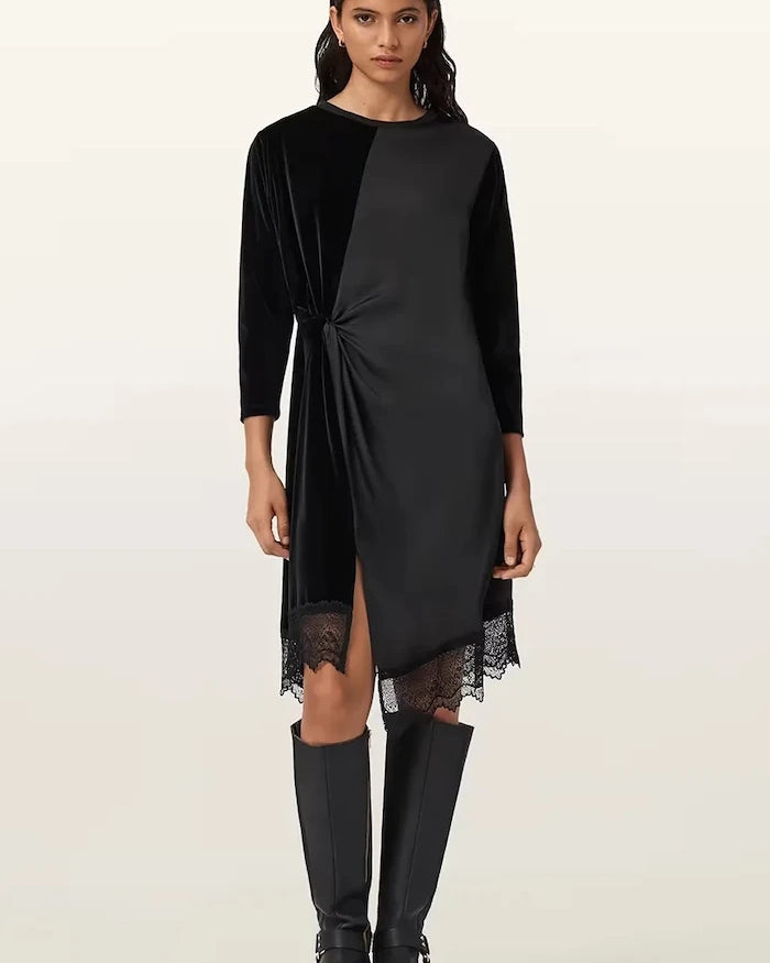 AllSaints Kadife Elbise