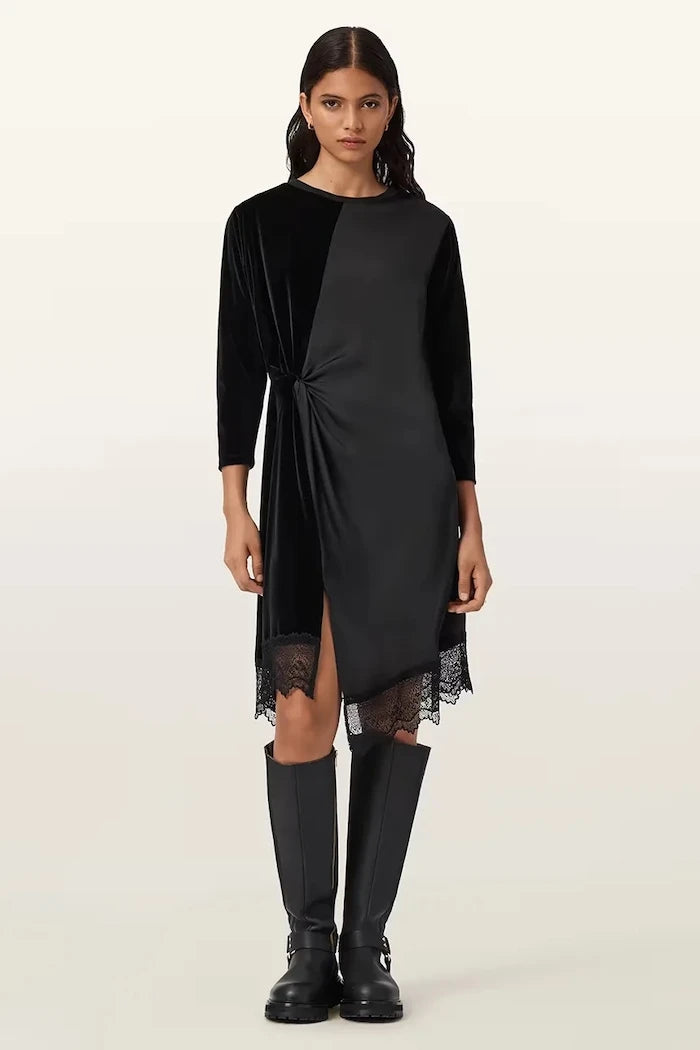 Кадифена рокля AllSaints