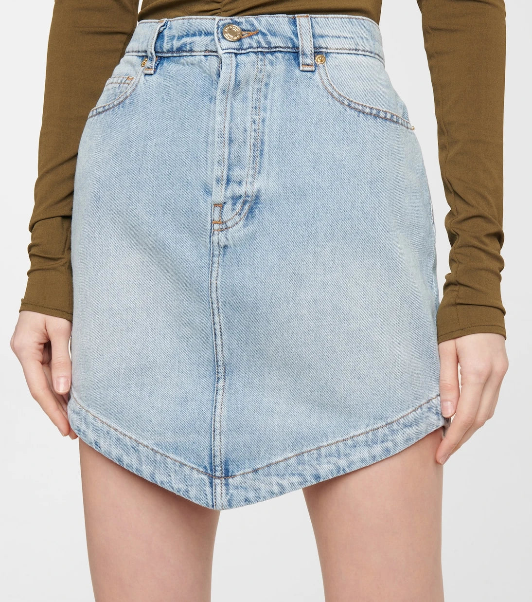 Alexandre Vauthier - Asymmetric denim miniskirt
