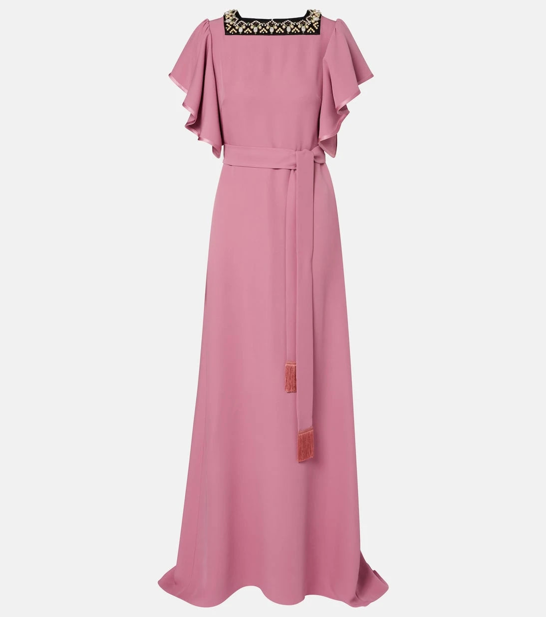 Valentino - Cady Couture embellished belted gown
