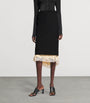 Balenciaga Black Barathea Wool Pencil Skirt