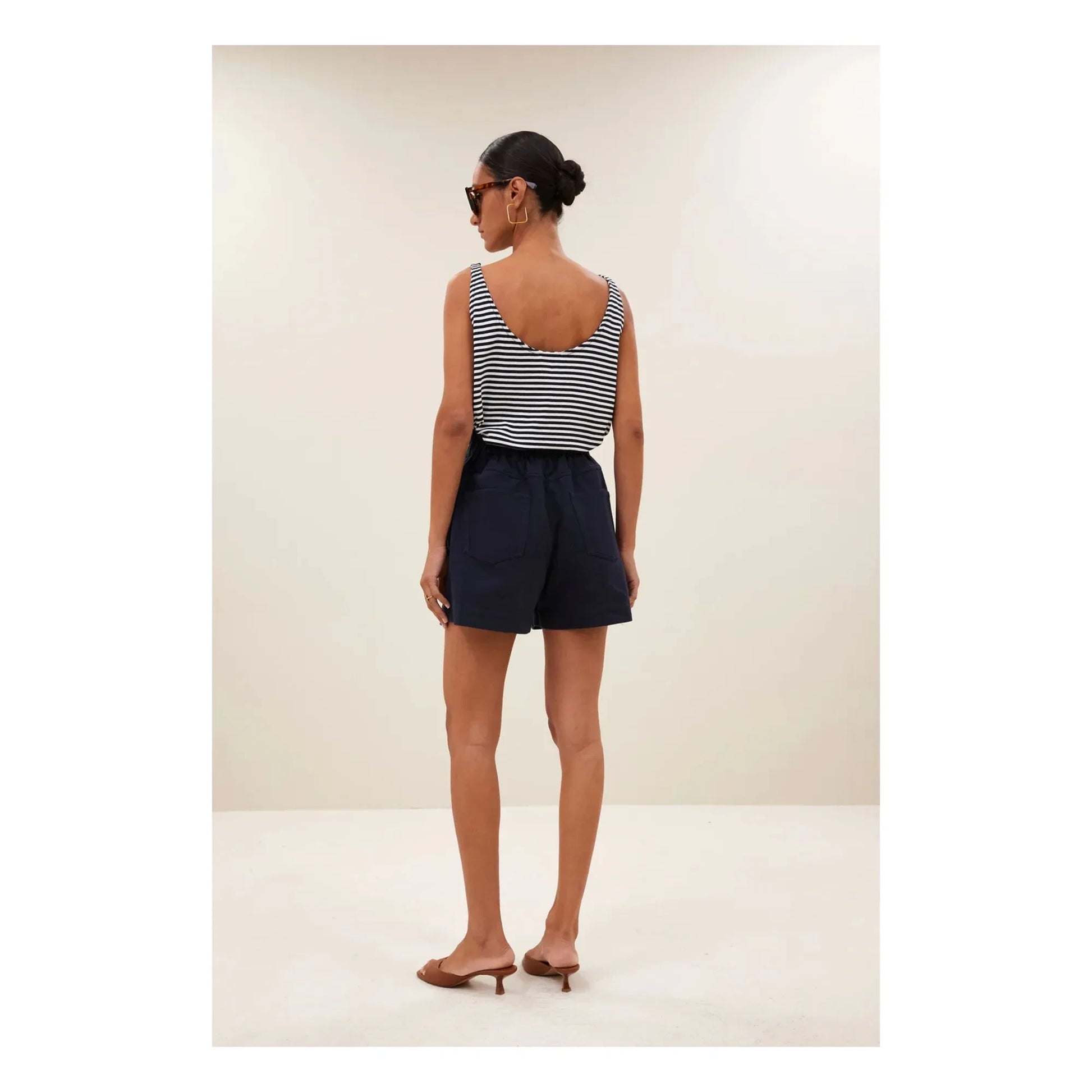 By Bar - Cotton Stripes Tank Top | Midnight blue