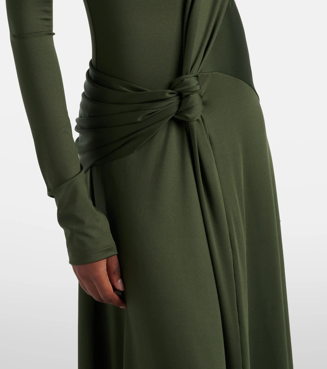 Victoria Beckham - Gathered turtleneck midi dress