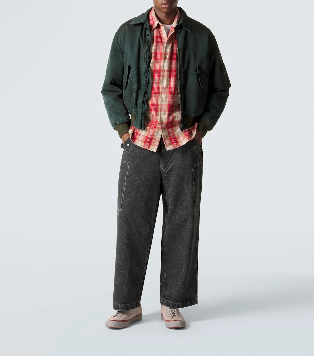 A.Presse - Vintage silk and cotton bomber jacket
