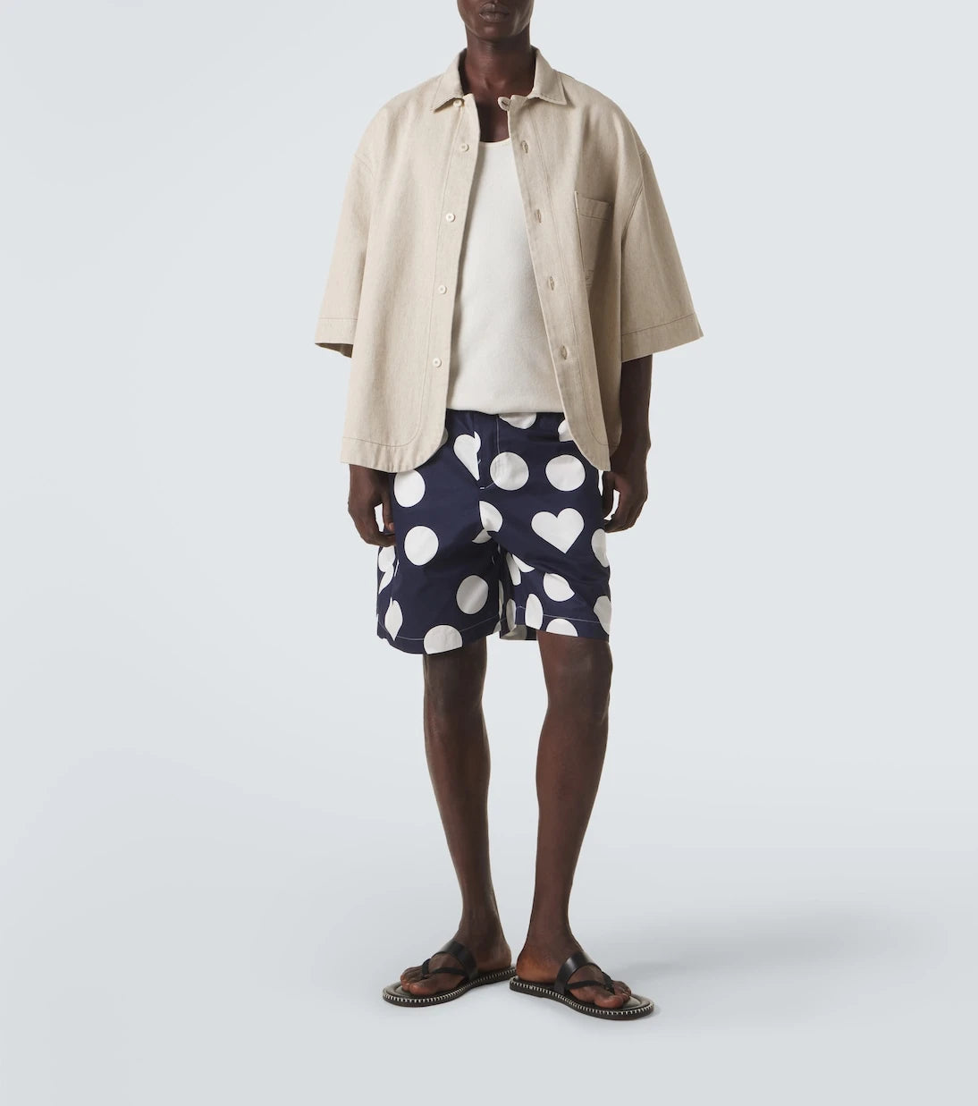 Jacquemus - Caleçon polka-dot cotton poplin shorts