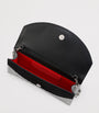 Christian Louboutin Black Loubi54 Leather Rhinestone Clutch Bag