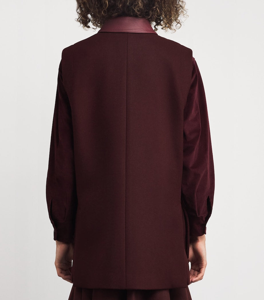 Max Mara Red Wool-Alpaca-Cashmere Gilet