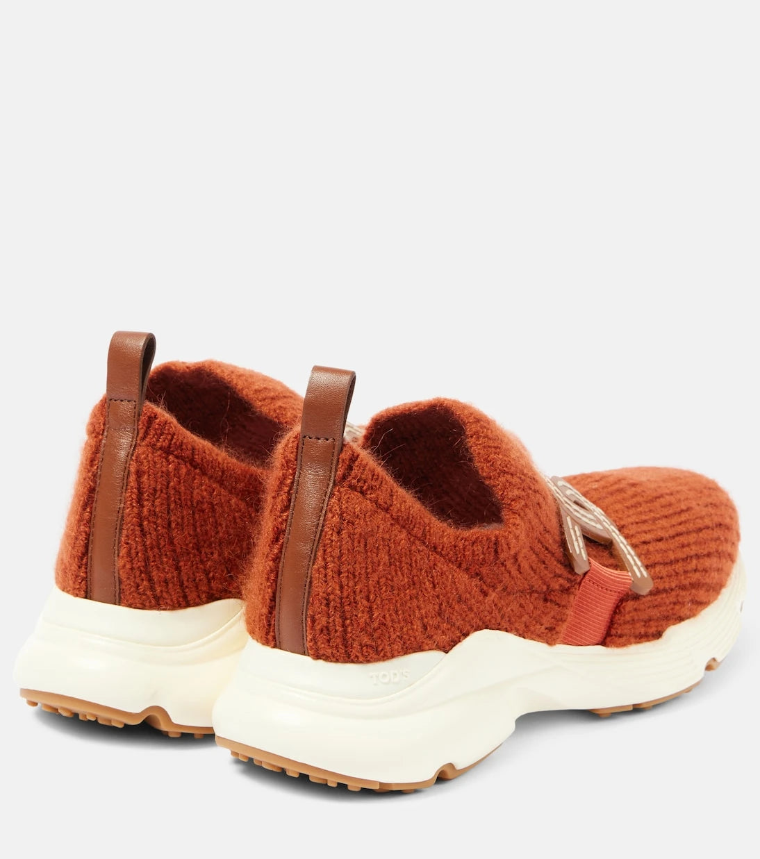 Tod's - Kate leather-trimmed slip-on sneakers