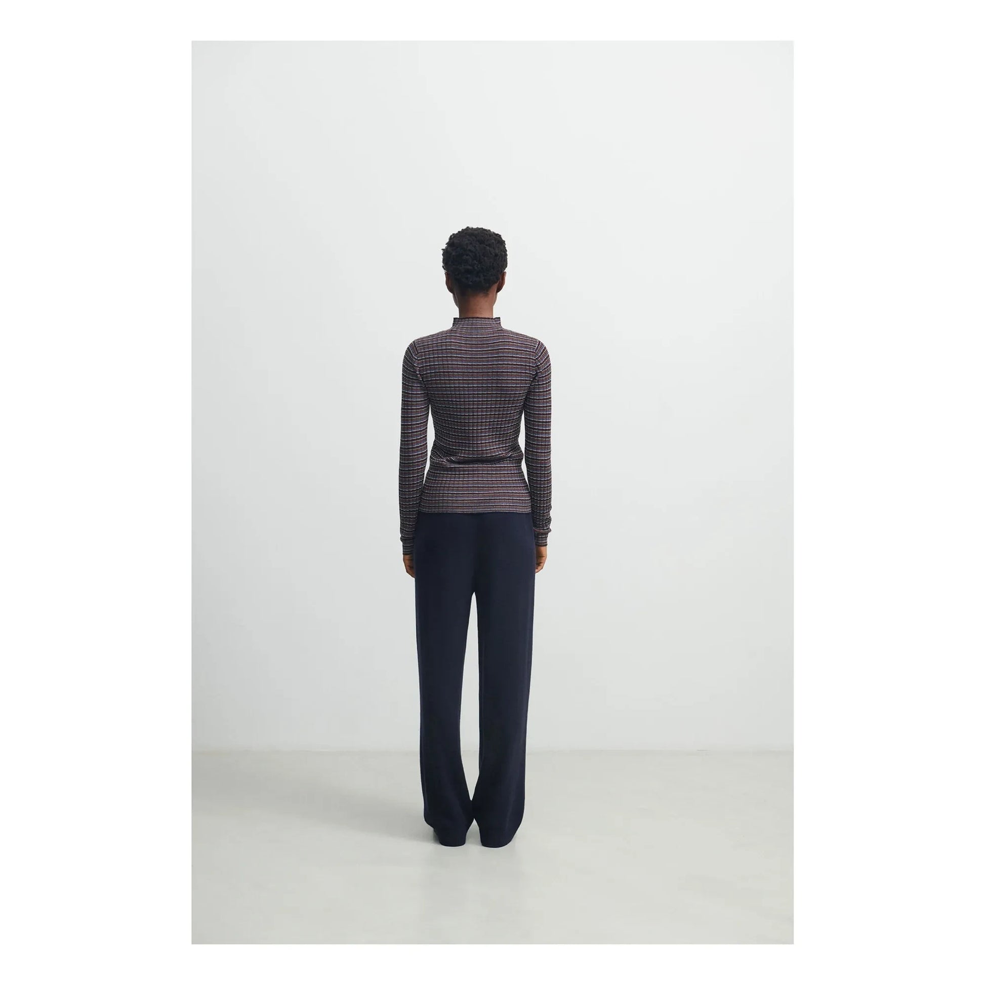 FUB - Merino Wool Trousers - Women's Collection | Navy blue