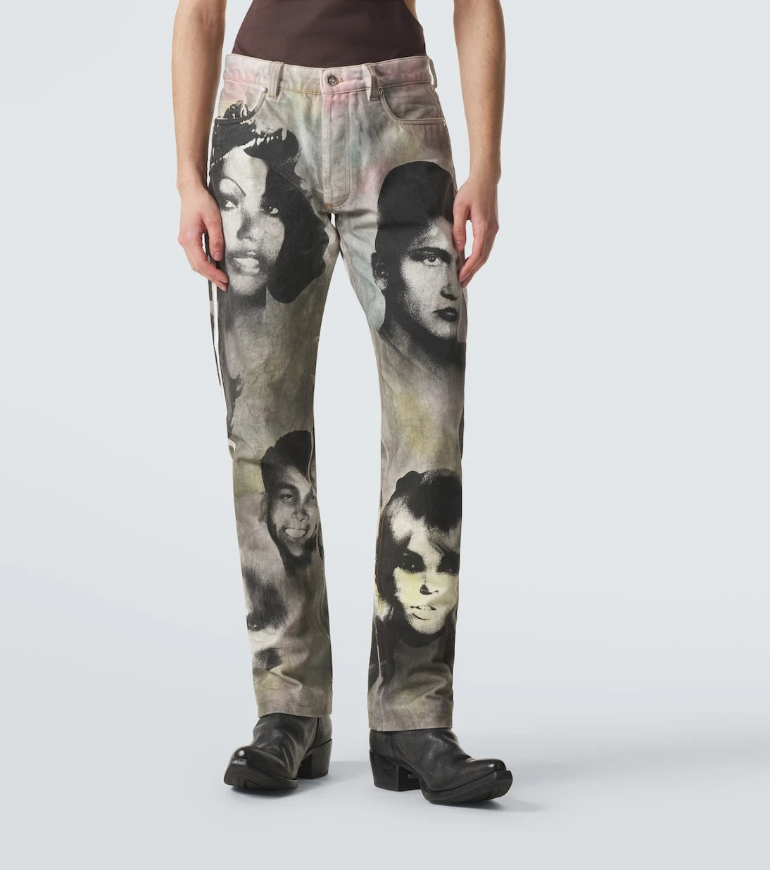 Versace - Printed straight jeans