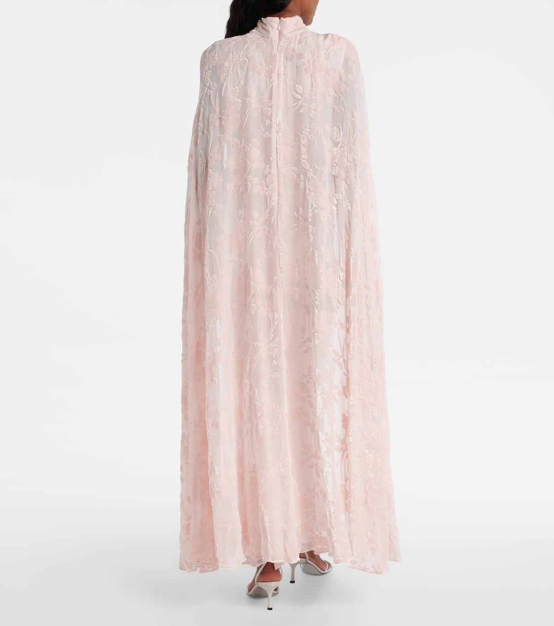 Rodarte - فستان مخملي مقلّم بقصّة الكاب