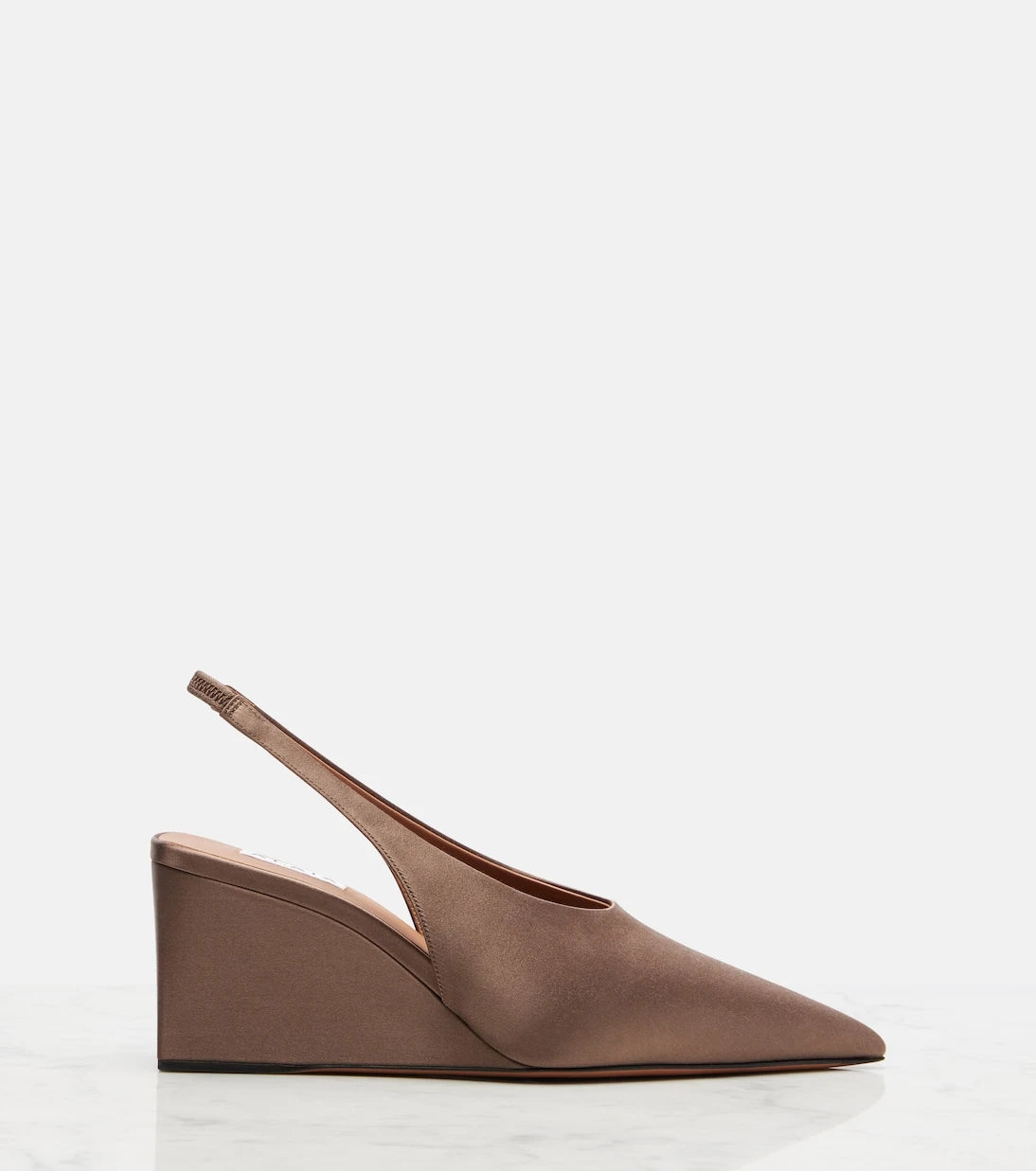 Alaïa - Cube 75 satin slingback wedges