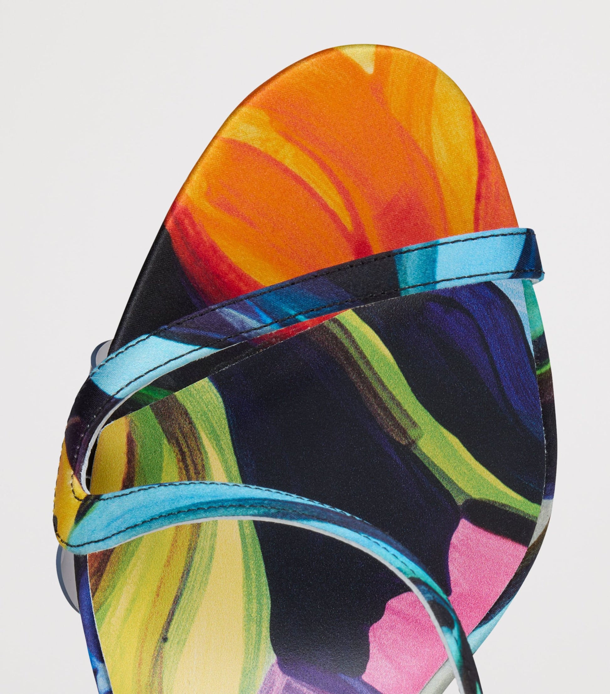 Christian Louboutin Multi Rosa Z Silk Floral Heeled Sandals 80