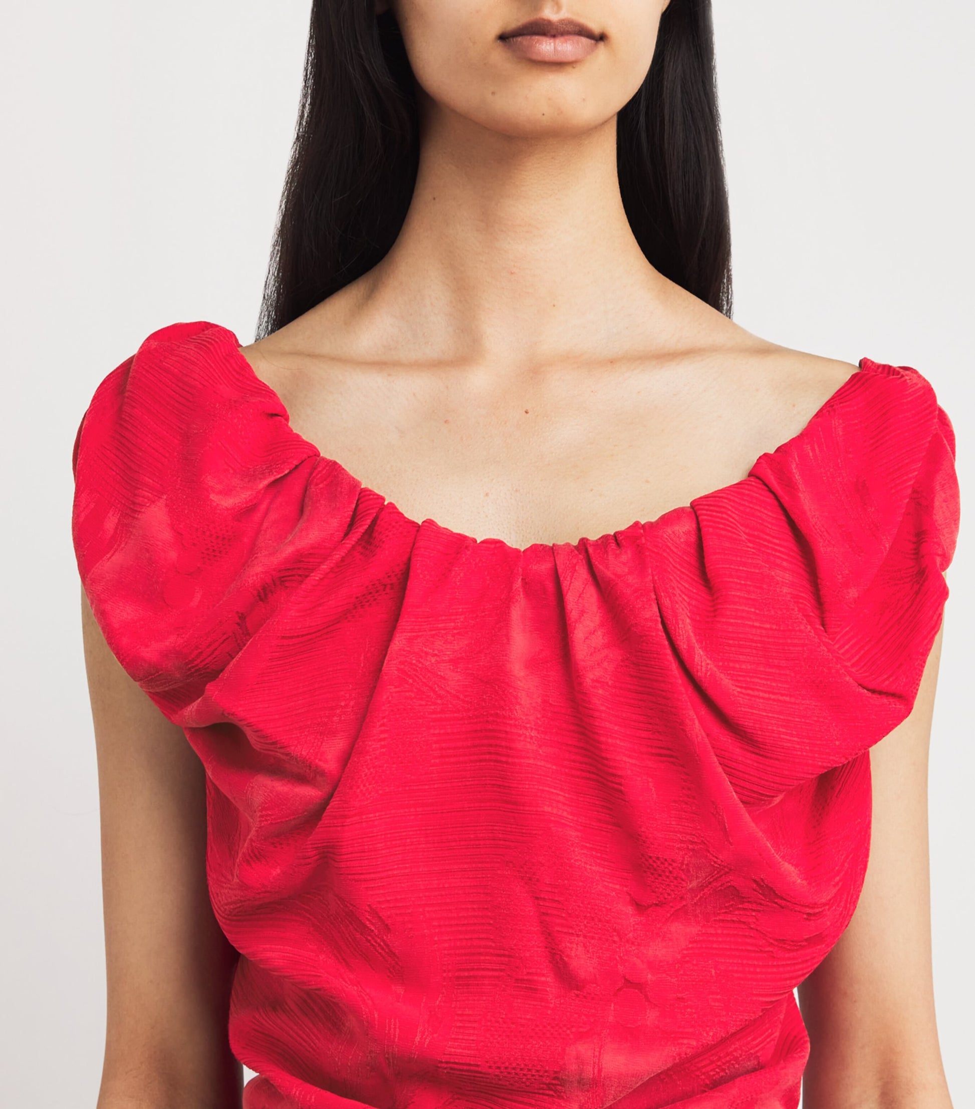 Vivienne Westwood Puff-Sleeve Ginnie Amber Midi Dress