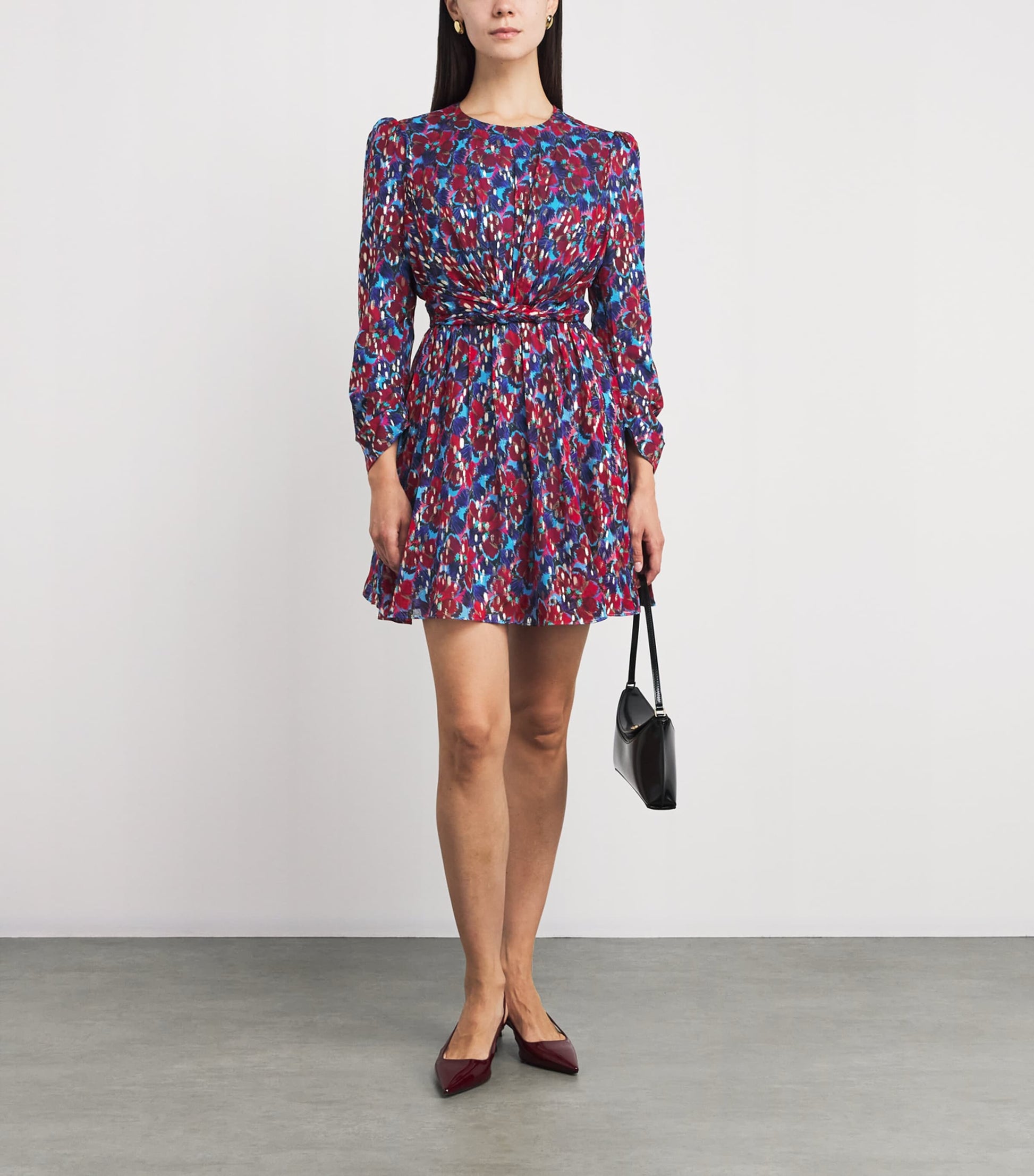 Saloni Silk-Blend Blythe Mini Dress