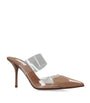 Alaïa Nude Patent Leather Heart Mules 90