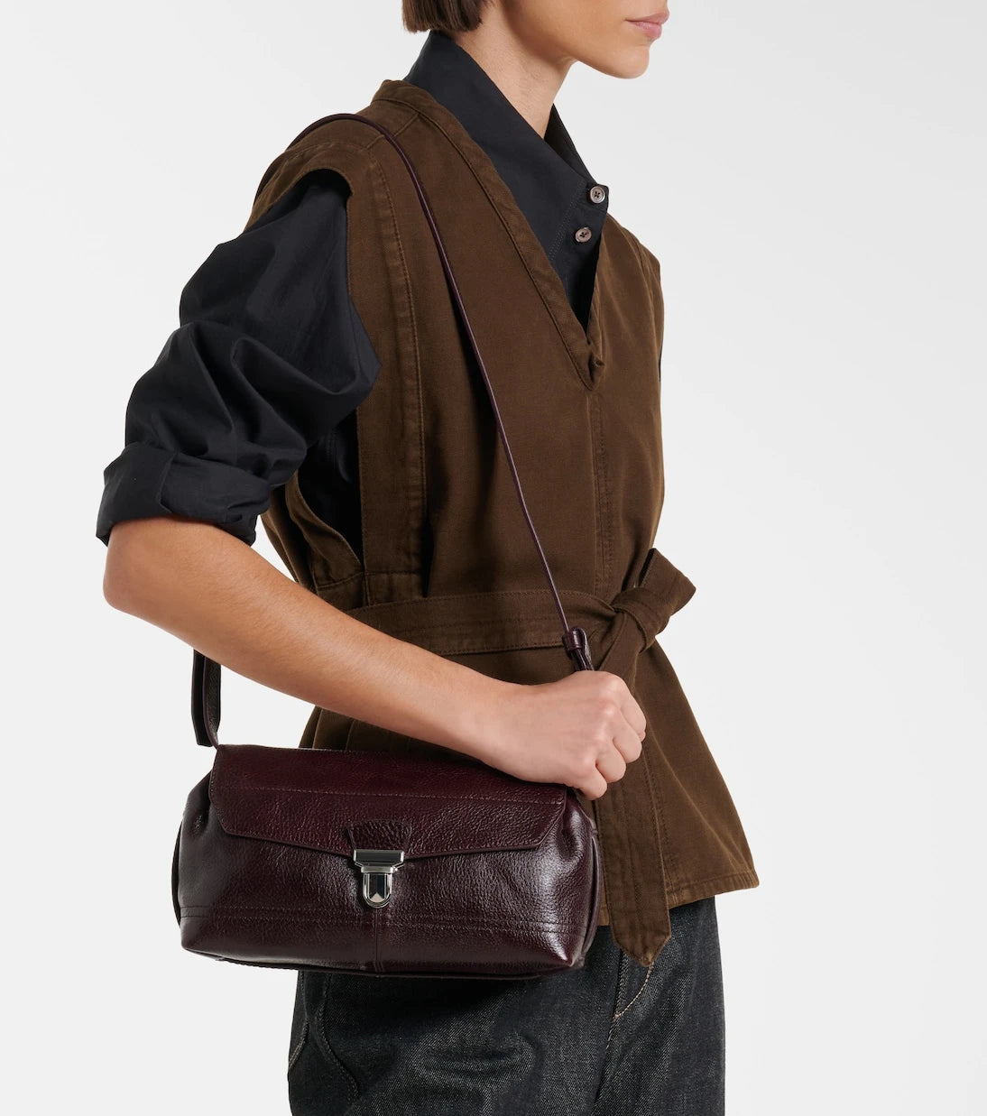 Lemaire - Gear Small leather shoulder bag