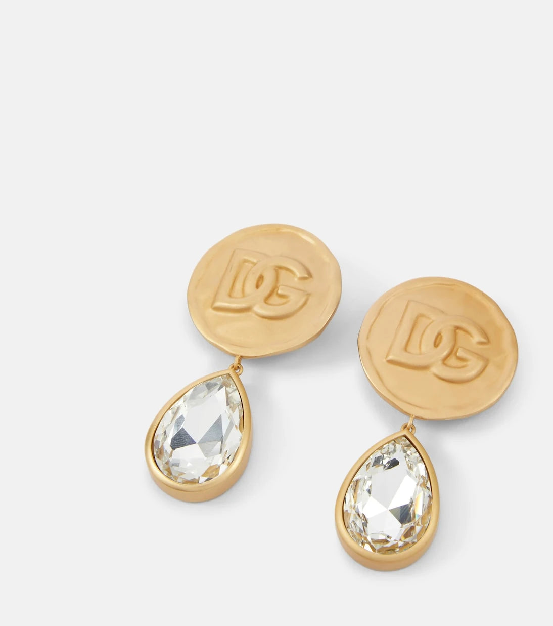 Dolce&Gabbana - DG crystal-embellished drop earrings
