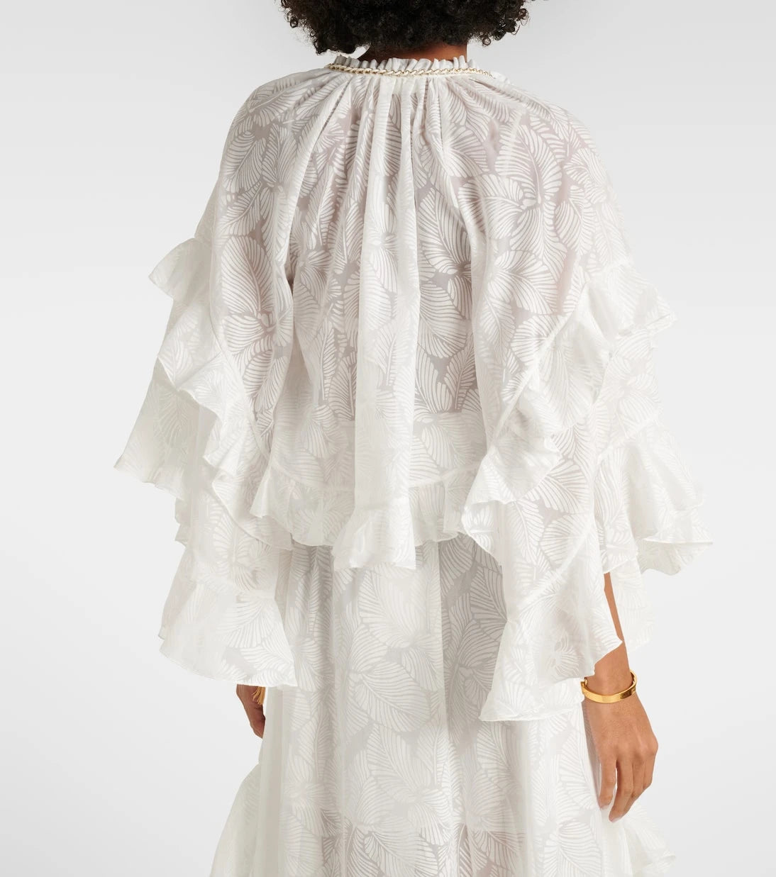 Zimmermann - بلوزة دايلايت مزركشة من مزيج القطن