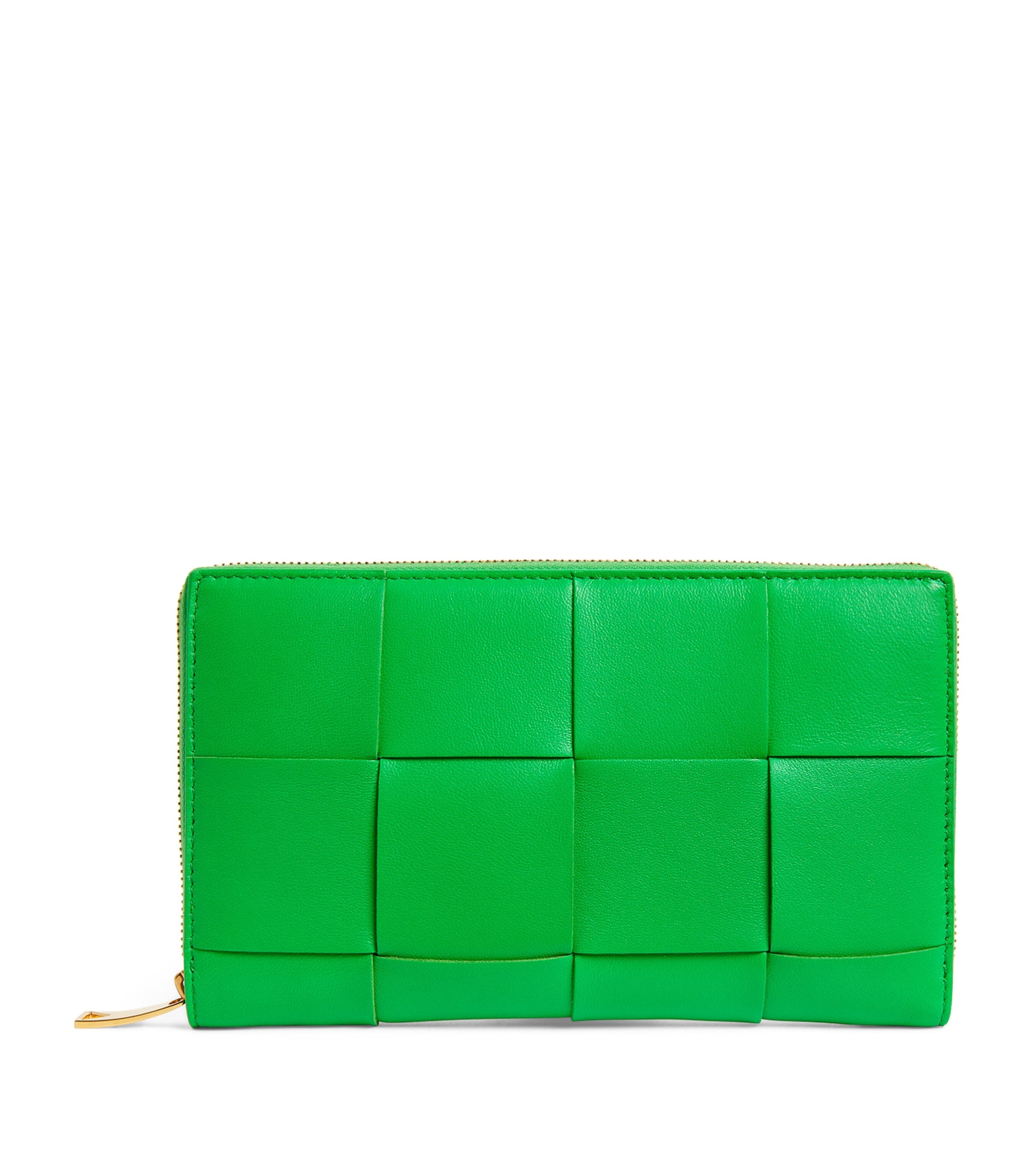 Green Leather Intreccio Wallet