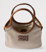 Neutral Canvas-Leather Ivy Tote Bag