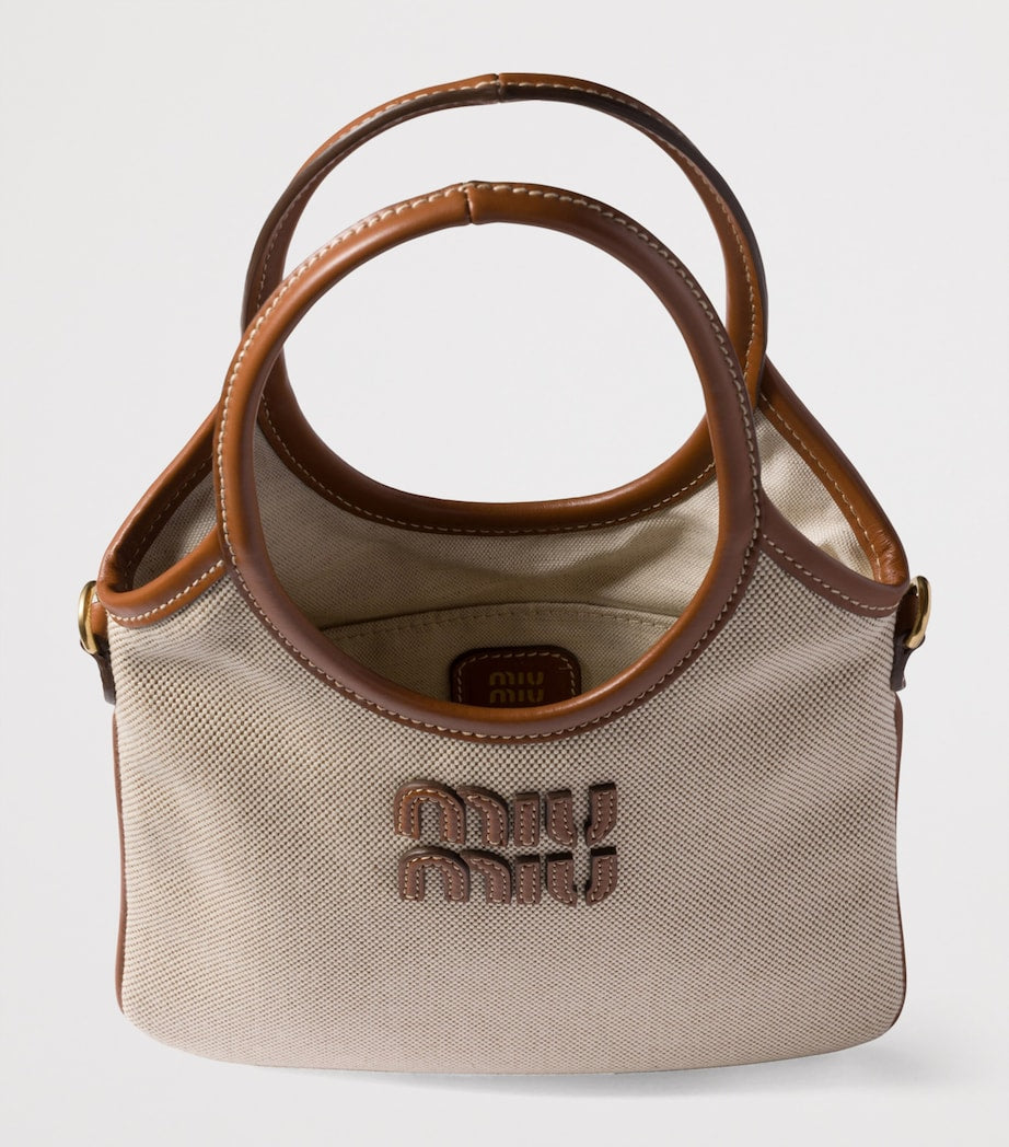 Neutral Canvas-Leather Ivy Tote Bag