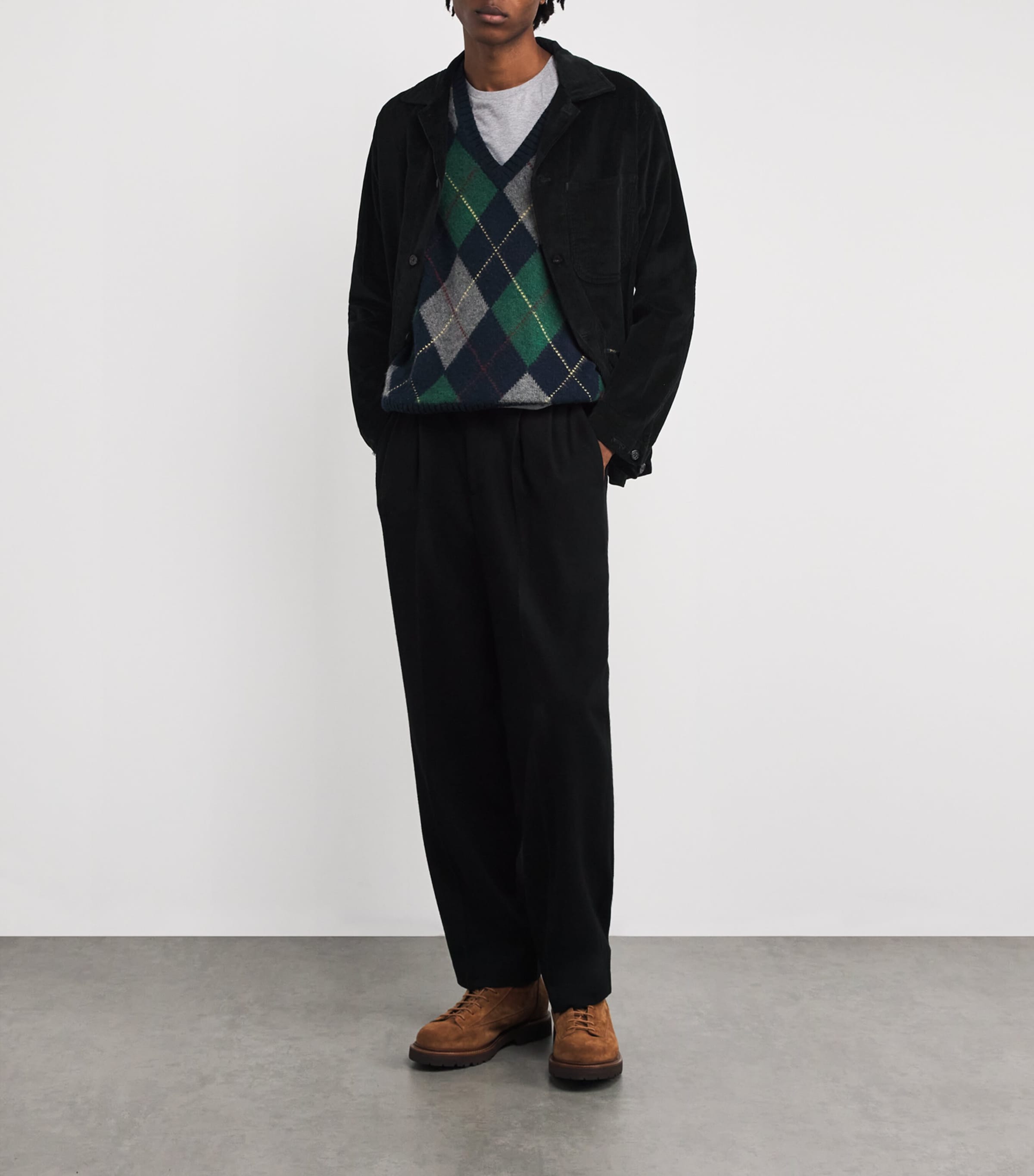 Polo Ralph Lauren Black Corduroy Utility Overshirt